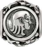 Sterling Silver Reflections Antiqued Zodiac Virgo Bead
