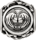 Sterling Silver Reflections Antiqued Zodiac Gemini Bead