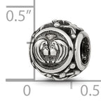 Sterling Silver Reflections Antiqued Zodiac Gemini Bead