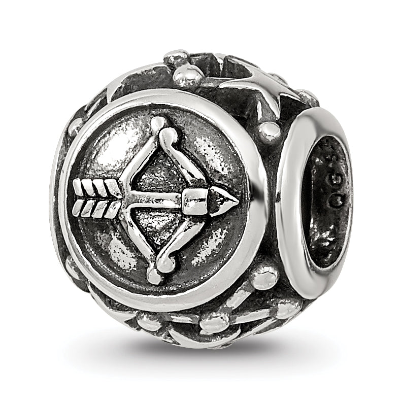 Sterling Silver Reflections Antiqued Zodiac Sagittarius Bead Main image