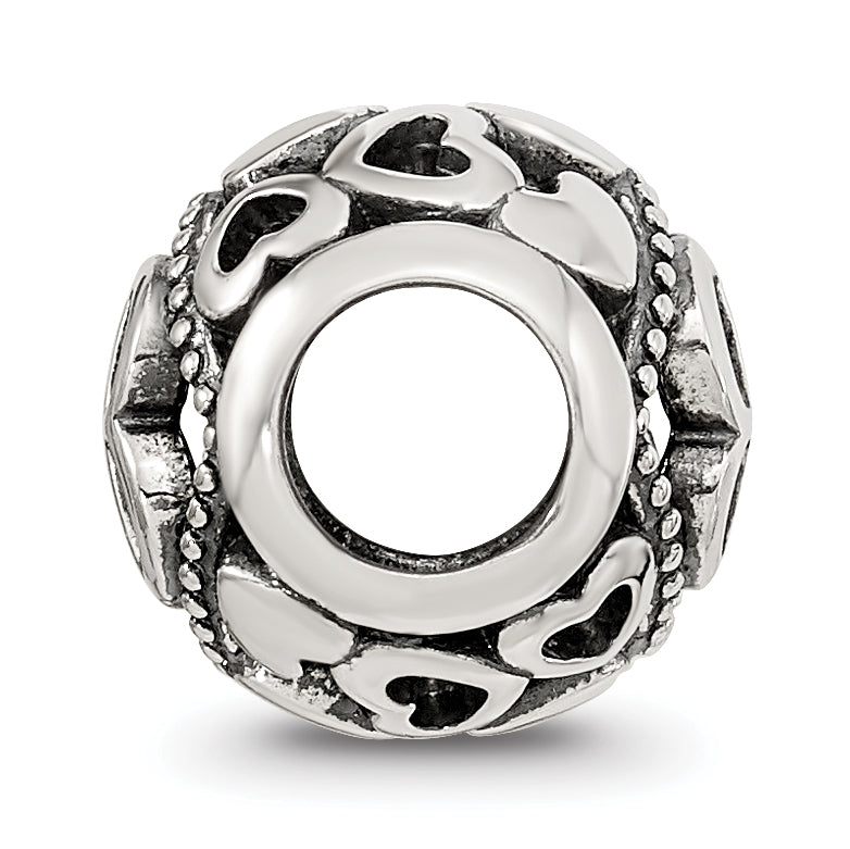 Sterling Silver Reflections CZ Letter B Bead