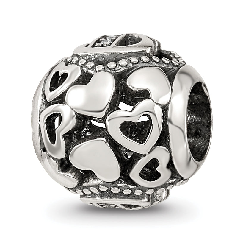 Sterling Silver Reflections CZ Letter B Bead