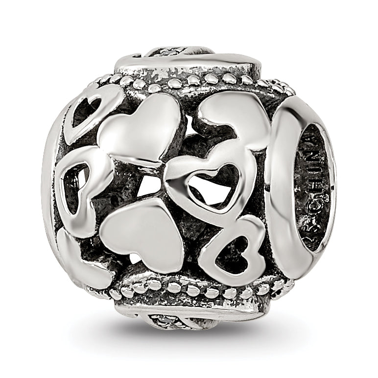 Sterling Silver Reflections CZ Letter D Bead