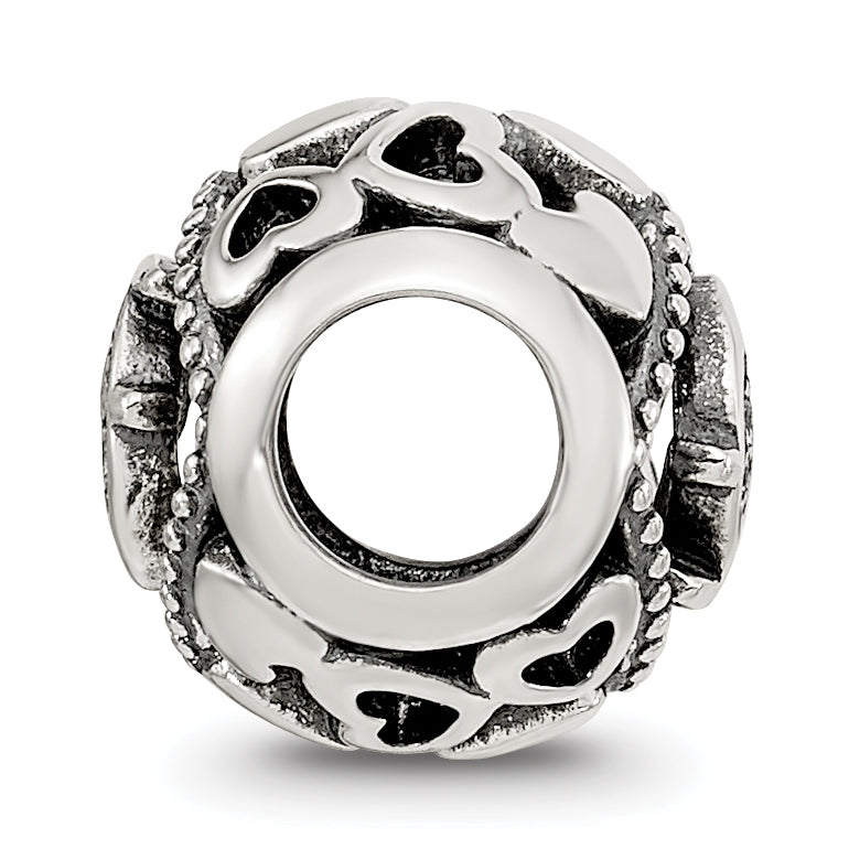 Sterling Silver Reflections CZ Letter F Bead Secondary image