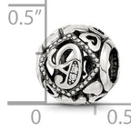Sterling Silver Reflections CZ Letter G Bead