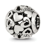 Sterling Silver Reflections CZ Letter H Bead