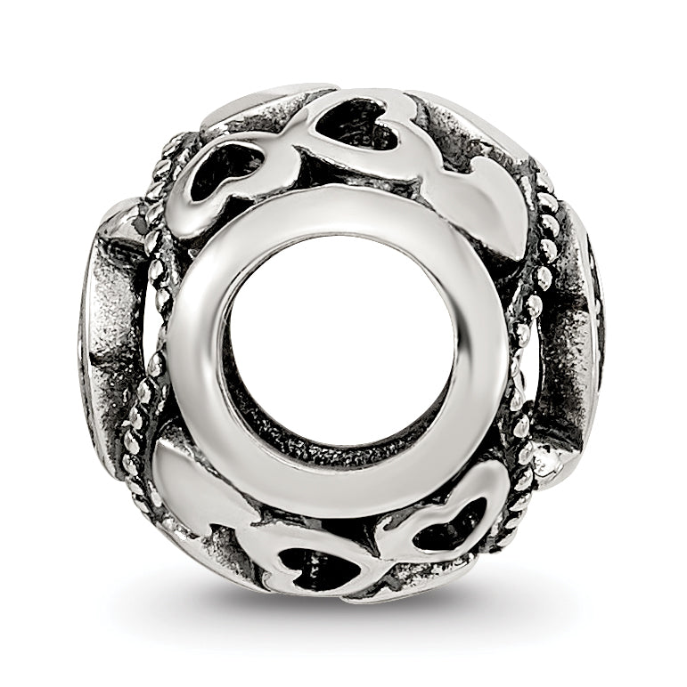 Sterling Silver Reflections CZ Letter T Bead Secondary image