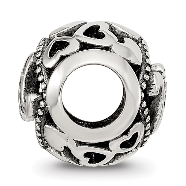 Sterling Silver Reflections CZ Letter M Bead Secondary image