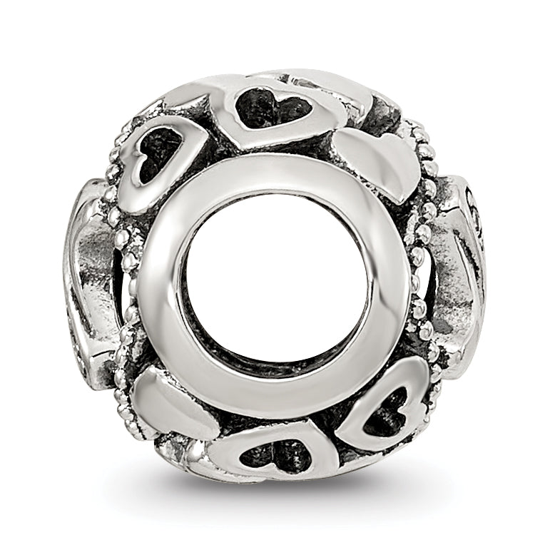 Sterling Silver Reflections CZ Letter N Bead Secondary image