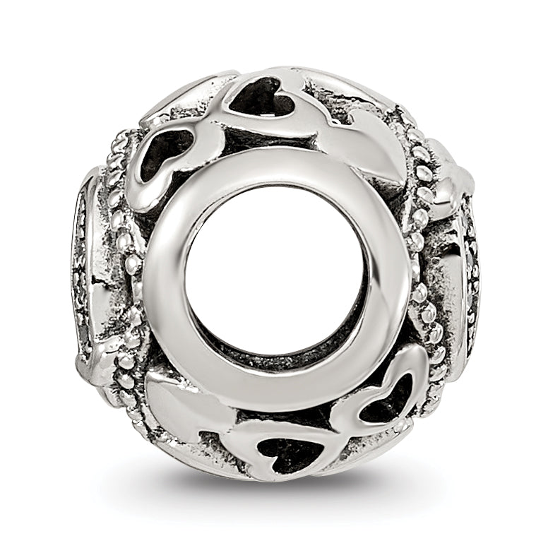 Sterling Silver Reflections CZ Letter Q Bead Secondary image