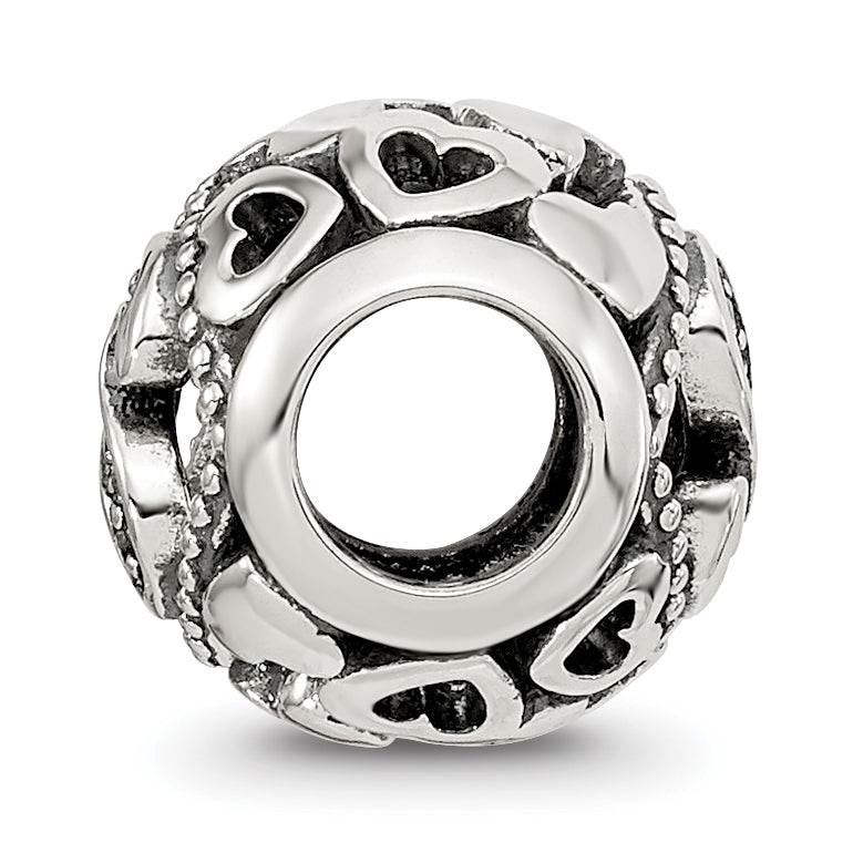 Sterling Silver Reflections CZ Letter S Bead Secondary image