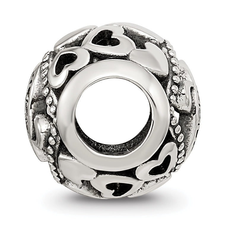 Sterling Silver Reflections CZ Letter J Bead Secondary image