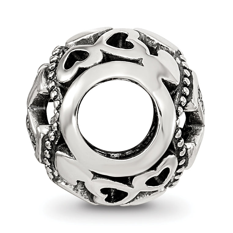 Sterling Silver Reflections CZ Letter X Bead Secondary image