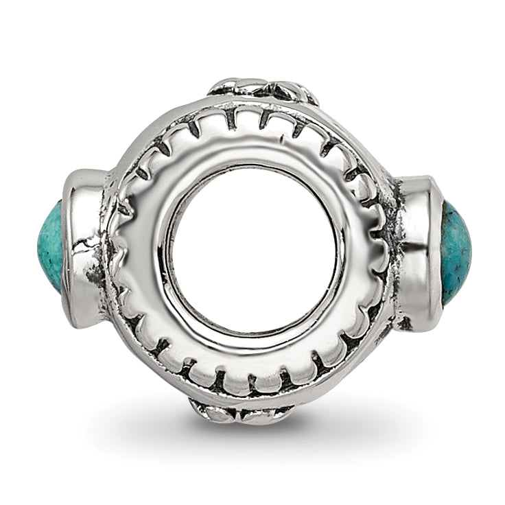 Sterling Silver Reflections Turquoise Bead Secondary image