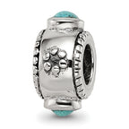 Sterling Silver Reflections Turquoise Bead