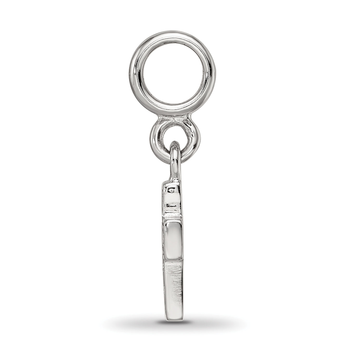 Sterling Silver Reflections Rhod-plated Crystals Cross Bead Secondary image