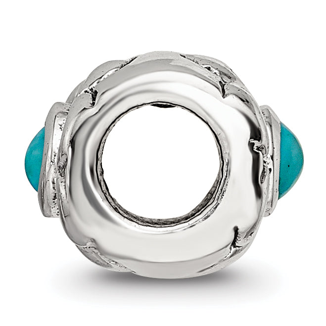 Sterling Silver Reflections Turquoise Bead