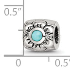 Sterling Silver Reflections Turquoise Bead