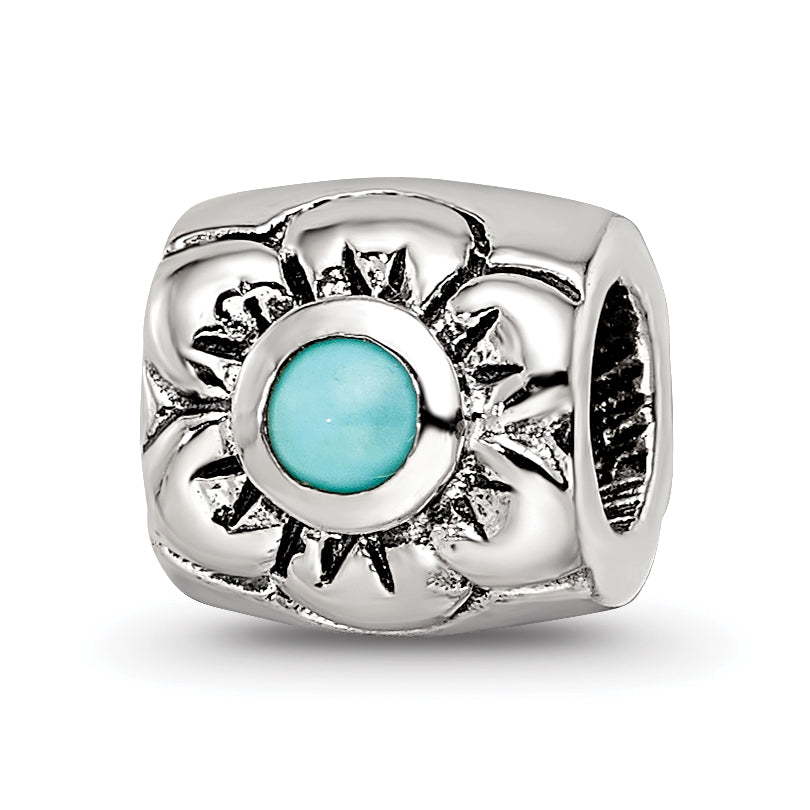 Sterling Silver Reflections Turquoise Bead Main image