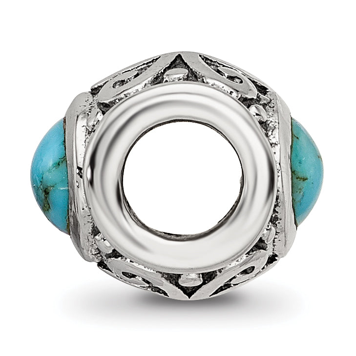 Sterling Silver Reflections Turquoise Bead Secondary image