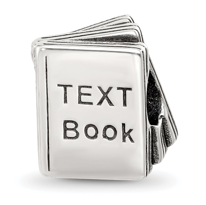 Sterling Silver Reflections Antiqued Number One Teacher Text Book Bead Main image