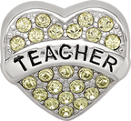 Sterling Silver Reflections Crystals Heart Bead