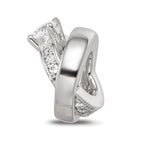Sterling Silver Reflections Rhod-plated CZ Engagement Ring Bead