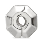 Sterling Silver Reflections Rhod-plated CZ Hinged Bead