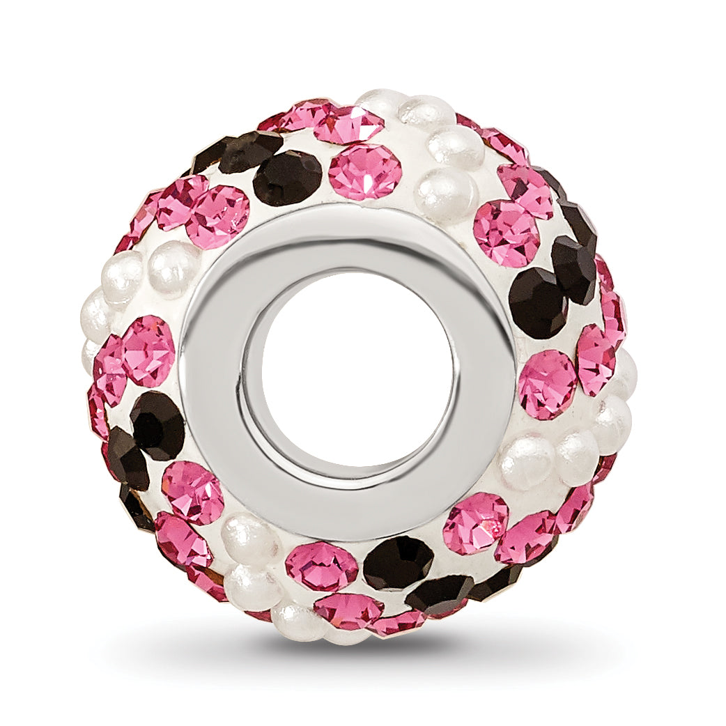 Sterling Silver Reflections Rhod-pl Preciosa Crystal & Imitation Pearl Bead Secondary image