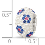 SS Reflections Rhod-plated Preciosa Crystal & Imitation Pearl Bead