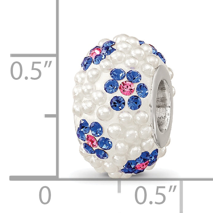 SS Reflections Rhod-plated Preciosa Crystal & Imitation Pearl Bead