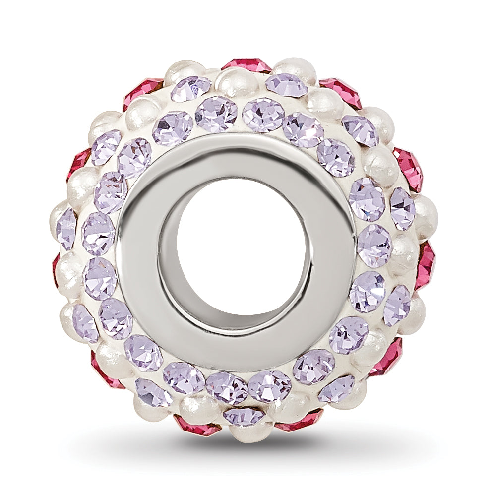 SS Reflections Rhod-pl Pink/Purple Preciosa Crystal & Imitation Pearl Bead Secondary image