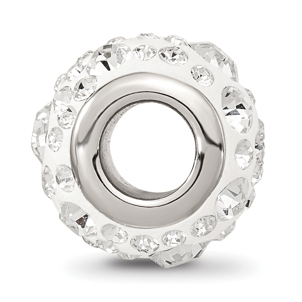 Sterling Silver Reflections Rhodium-plated Preciosa Crystal Bead Secondary image