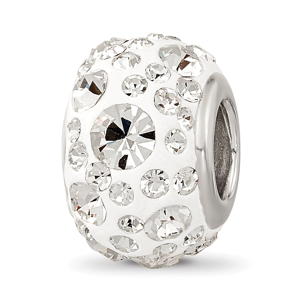 Sterling Silver Reflections Rhodium-plated Preciosa Crystal Bead Main image