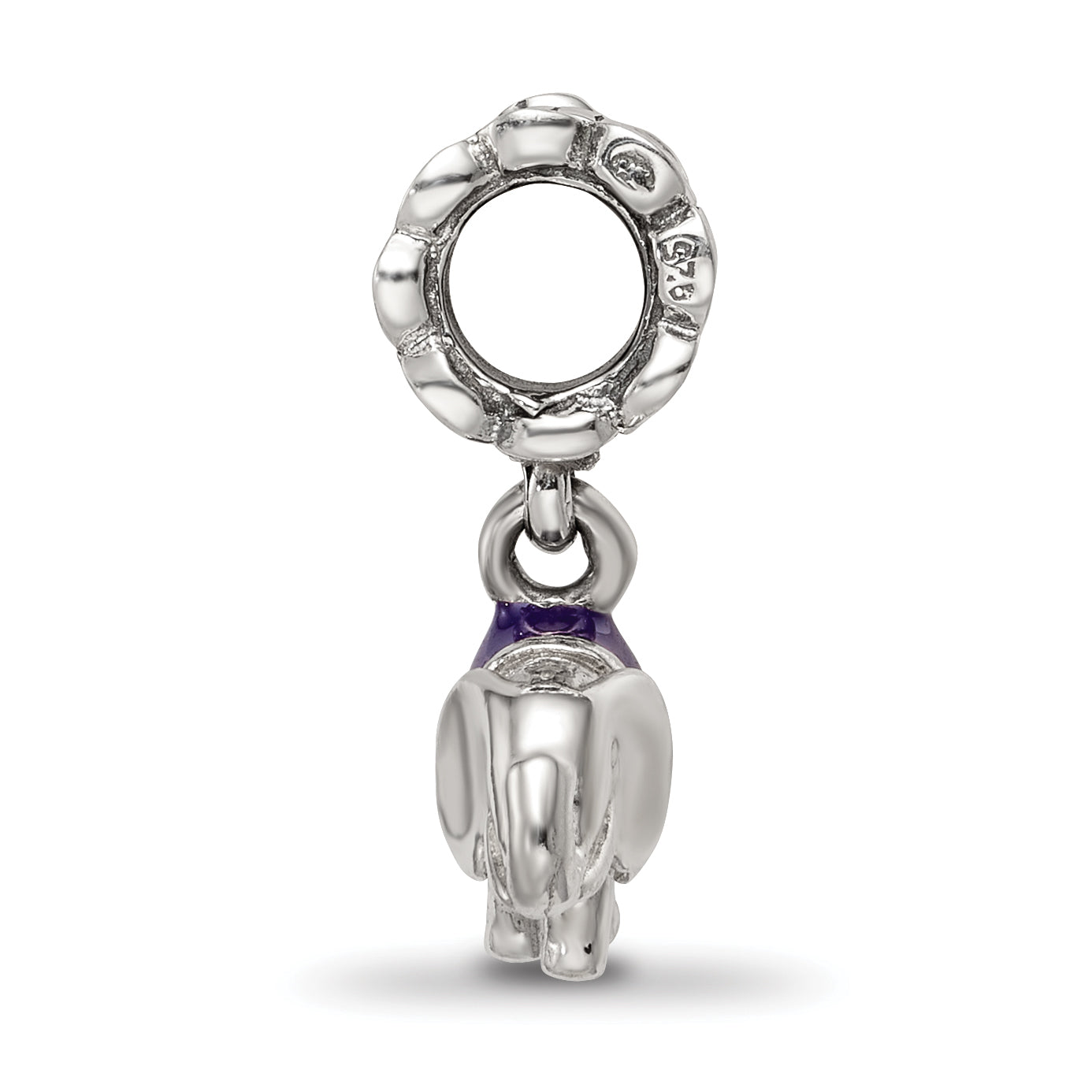 Sterling Silver Reflections Enamel Elephant Dangle Bead Secondary image