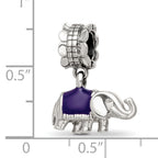 Sterling Silver Reflections Enamel Elephant Dangle Bead