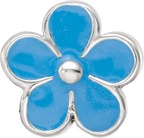 Sterling Silver Reflections Blue Enamel Flower Bead