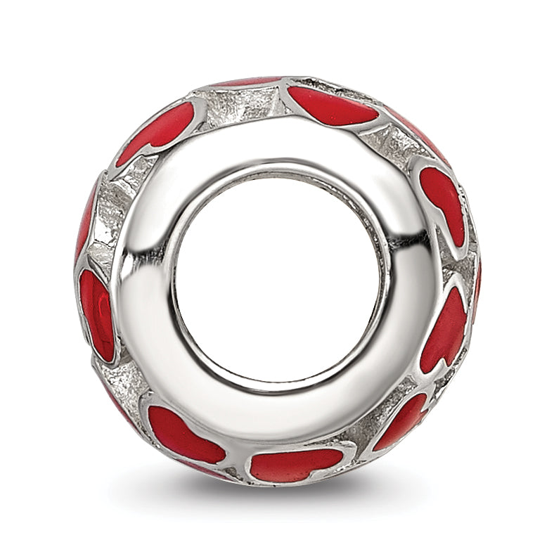 Sterling Silver Reflections Enamel Heart Bead Secondary image