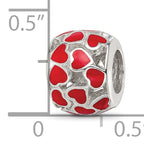 Sterling Silver Reflections Enamel Heart Bead