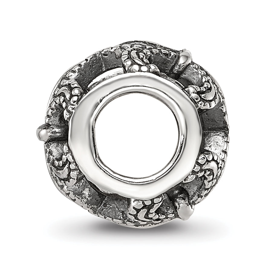 Sterling Silver Reflections Antiqued Fleur de Lis Bead Secondary image