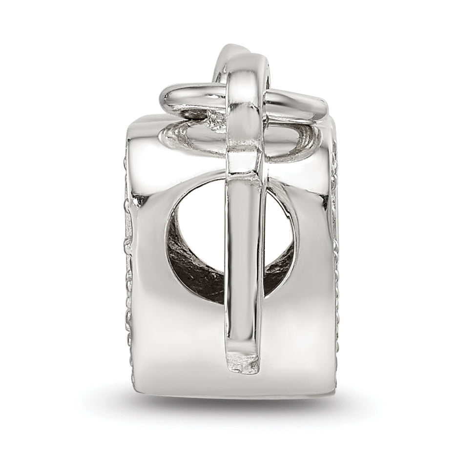 Sterling Silver Reflections CZ Heart & Key Lock Bead Secondary image
