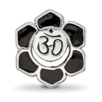 Sterling Silver Reflections Enamel Om Symbol Flower Bead