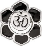 Sterling Silver Reflections Enamel Om Symbol Flower Bead