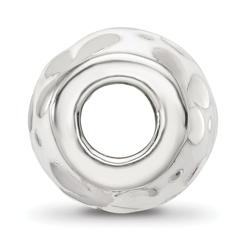 Sterling Silver Reflections White Enamel Floral Bead Secondary image