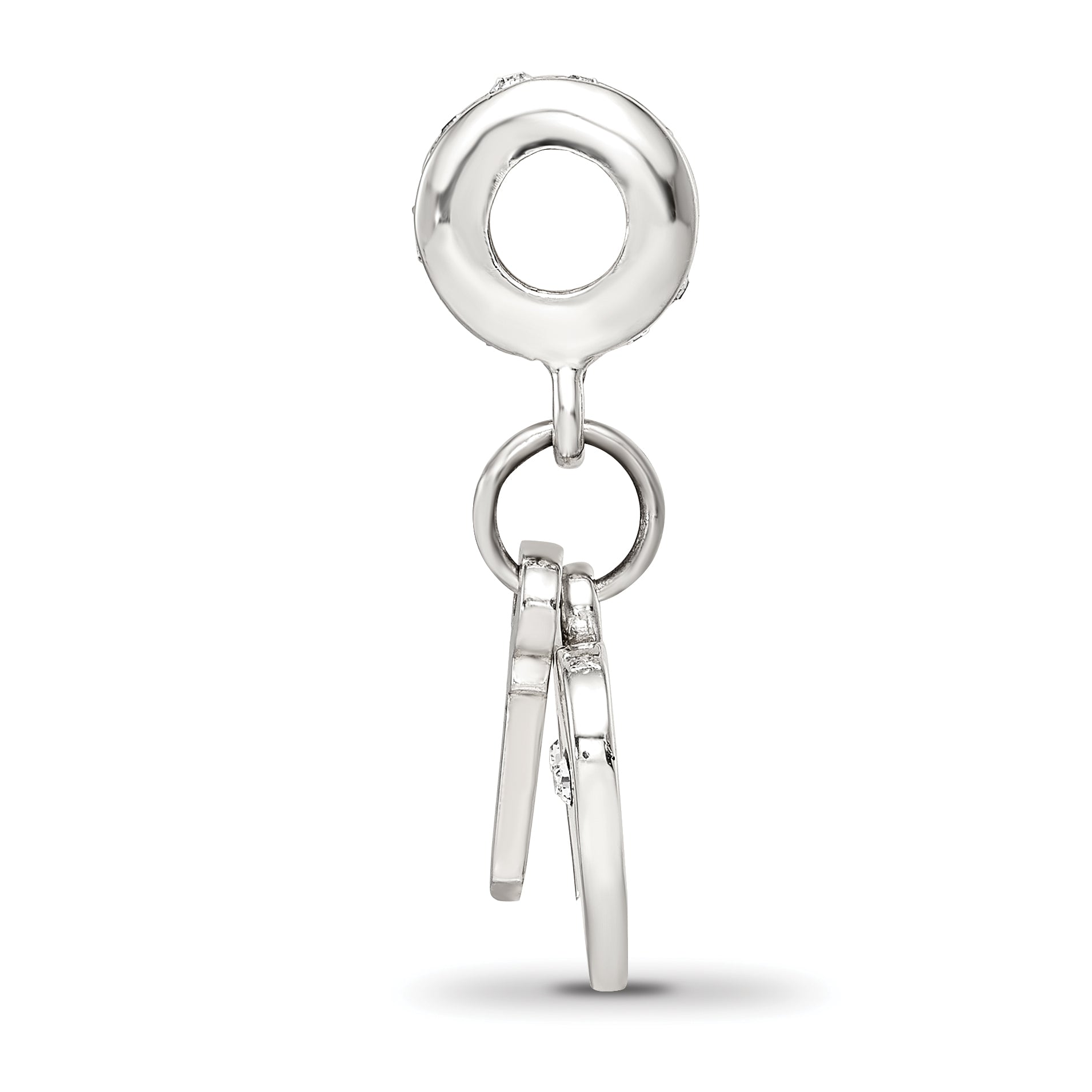 Sterling Silver Reflections Preciosa Crystal Heart Lock & Key Bead Secondary image