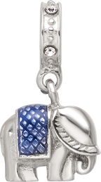SS Reflections Preciosa Crystal Enamel Elephant Dangle Bead