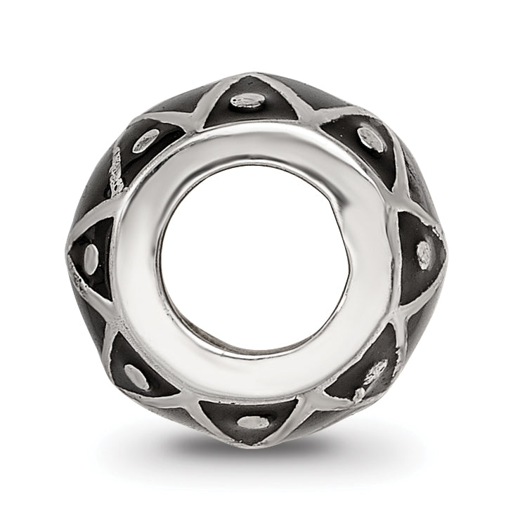 Sterling Silver Reflections Black Enamel Bead Secondary image