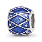 Sterling Silver Reflections Blue Enamel Bead