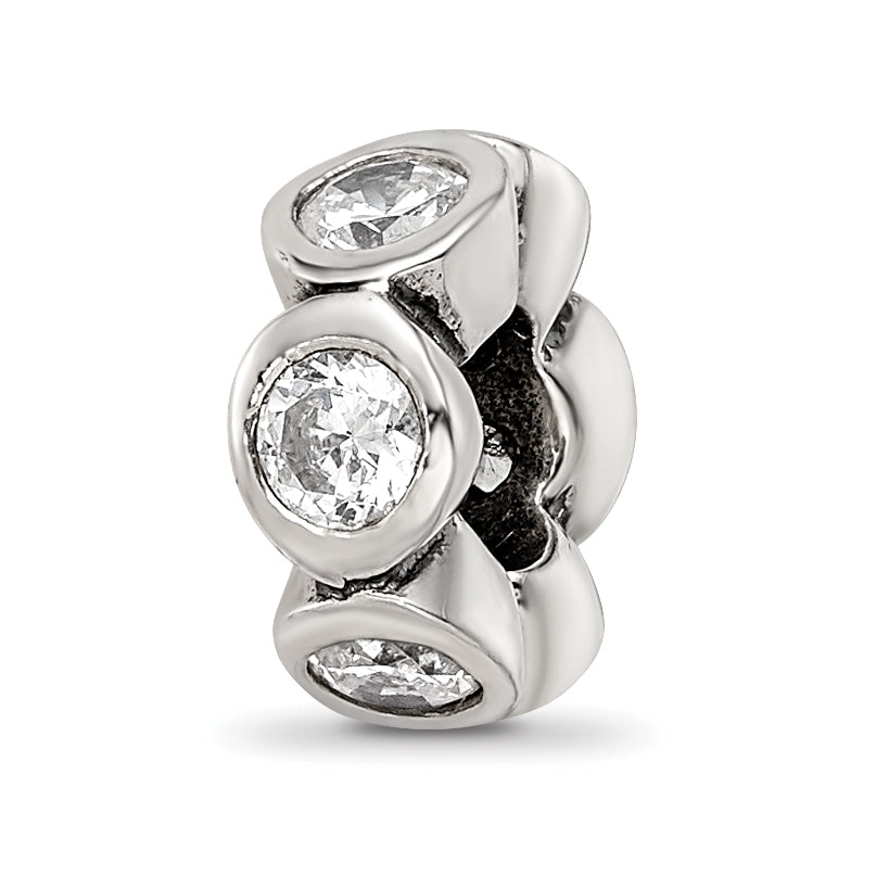 Sterling Silver Reflections CZ Bead Main image