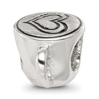 Sterling Silver Reflections Enamel I Heart Coffee Mug Bead